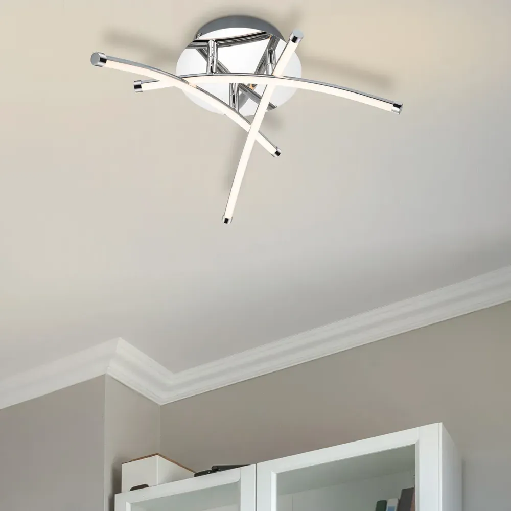 Hatton 3 Light LED Ceiling Light - Chrome