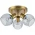 Hilston 3 Light Smoky Glass Spotlight - Gold, Metal