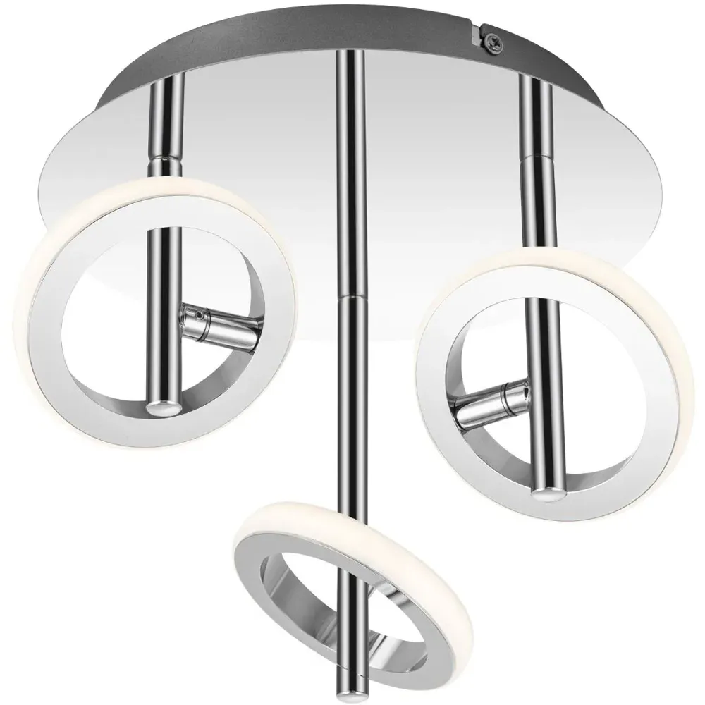 Holdon 3 Ring Drop Rod LED Ceiling Spotlight - Chrome