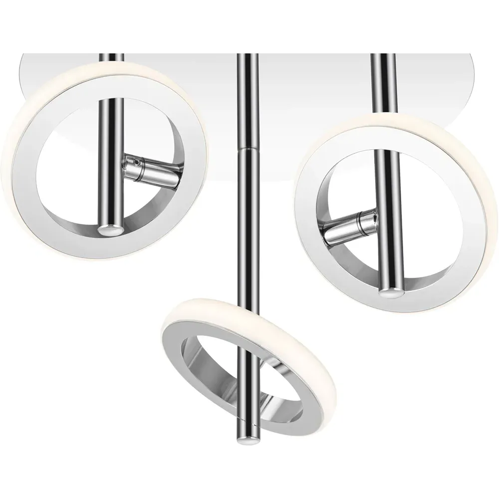 Holdon 3 Ring Drop Rod LED Ceiling Spotlight - Chrome