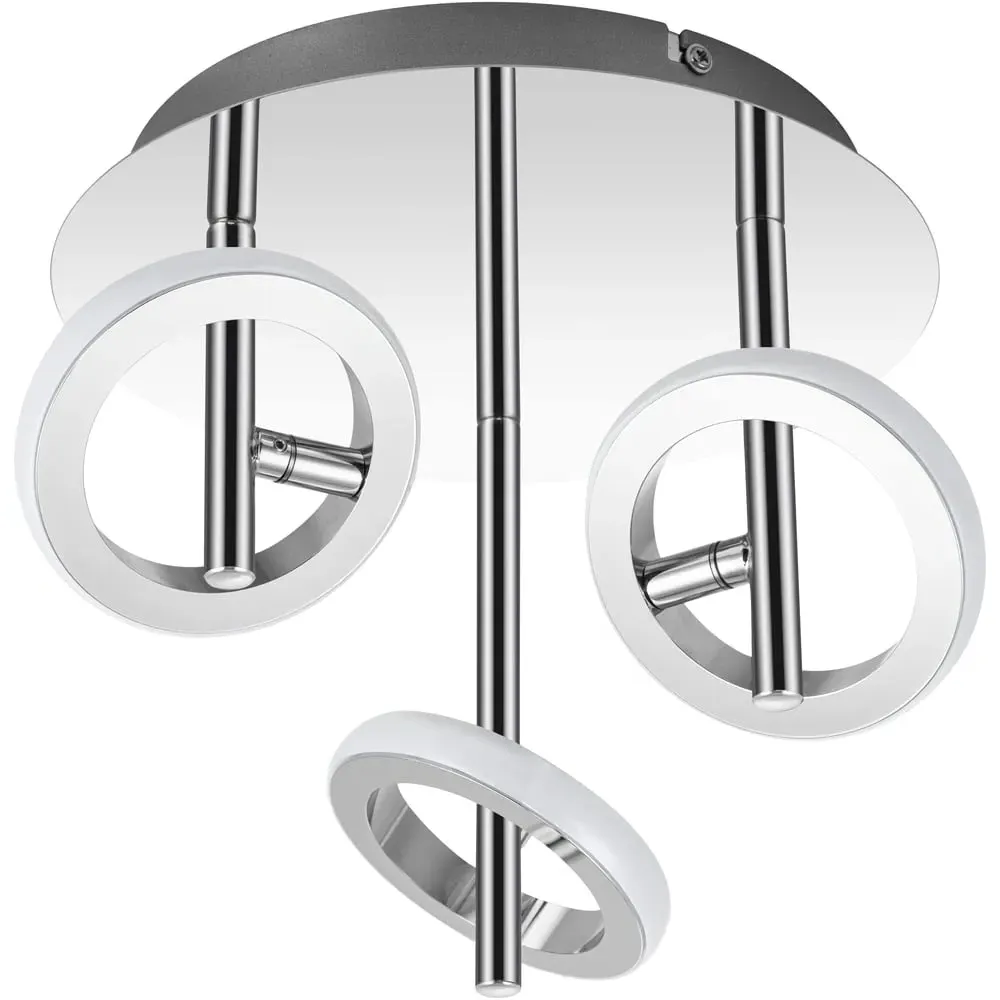 Holdon 3 Ring Drop Rod LED Ceiling Spotlight - Chrome image