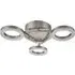 Juni 3 Ring LED Flush Ceiling Light - Silver, Matt Nickel