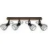 Kendan 4 Light Wire Shade Spotlight - Matt Black, Wood
