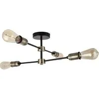 Linton 4 Light Ceiling Light - Matt Antique Brass