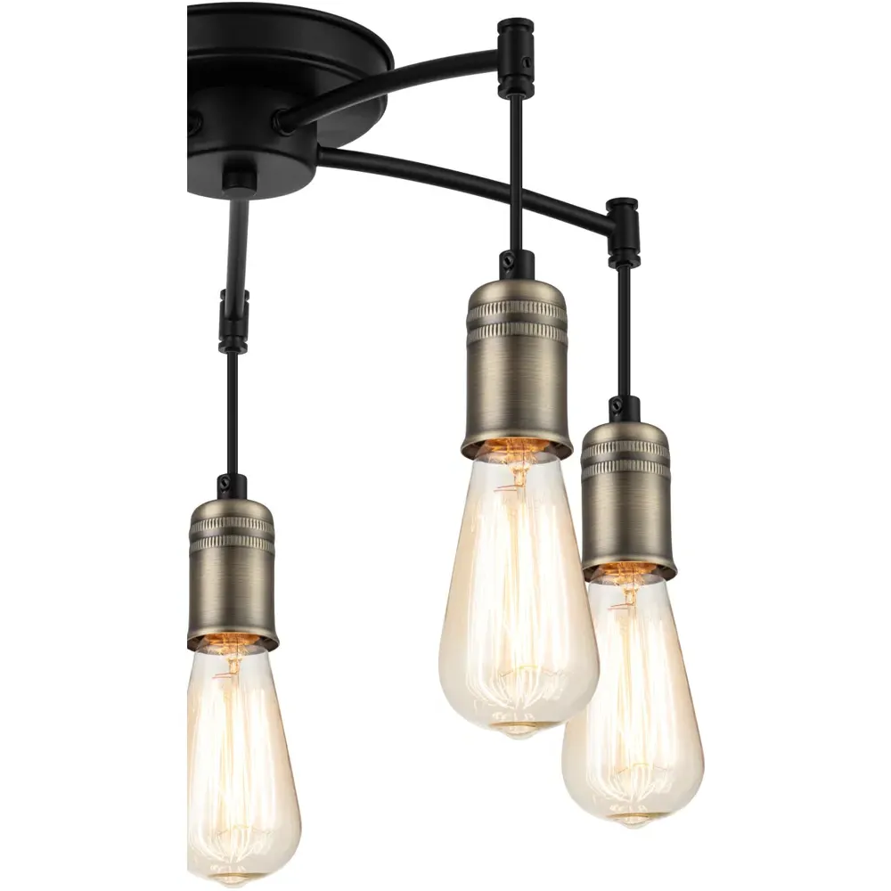 Linton 5 Light Ceiling Light - Matt Antique Brass