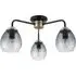 Malanda 3 Light Ceiling Light - Black, Smoky Glass