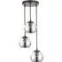 Marlo 3 Light Cluster Pendant Light - Black, Smoky Glass