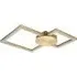 Miles 2 Square LED Flush Ceiling Light - Gold, Brushed Brass
