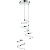 Nyah 3 Light Spiral Cluster LED Pendant Light - Chrome