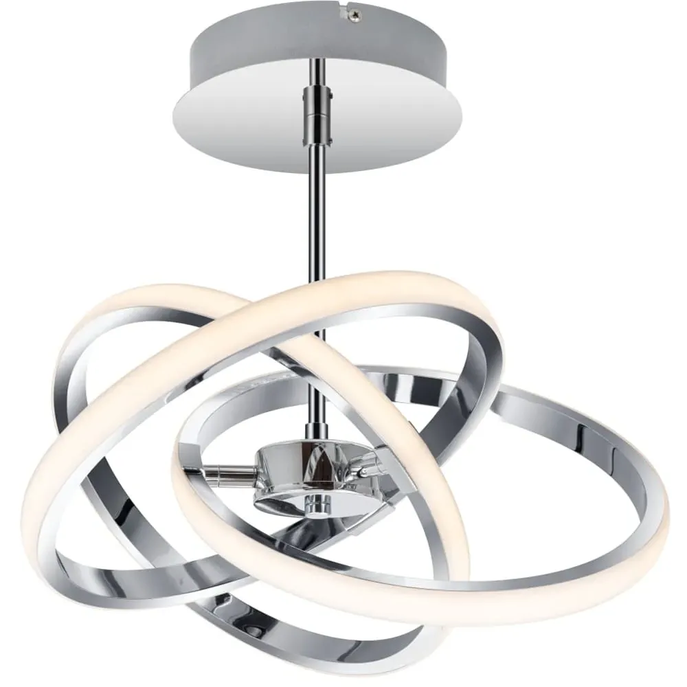 Ridgley 3 Ring Asteroid LED Pendant Light - Chrome image
