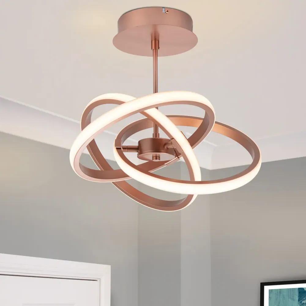 Ridgley 3 Ring Asteroid LED Pendant Light - Gold