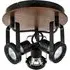 Riverton 3 Light Spotlight - Matt Black, Walnut
