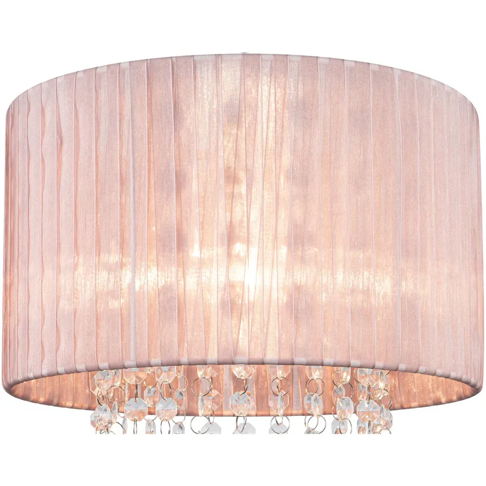 Winni Beaded Voile Easyfit Lamp Shade - Pink