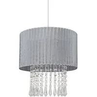 Winni Beaded Voile Easyfit Lamp Shade - Silver