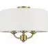 Winston 3 Light Faux Linen Ceiling Light - Gold