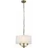 Winston 3 Light Faux Linen Pendant Light - Gold