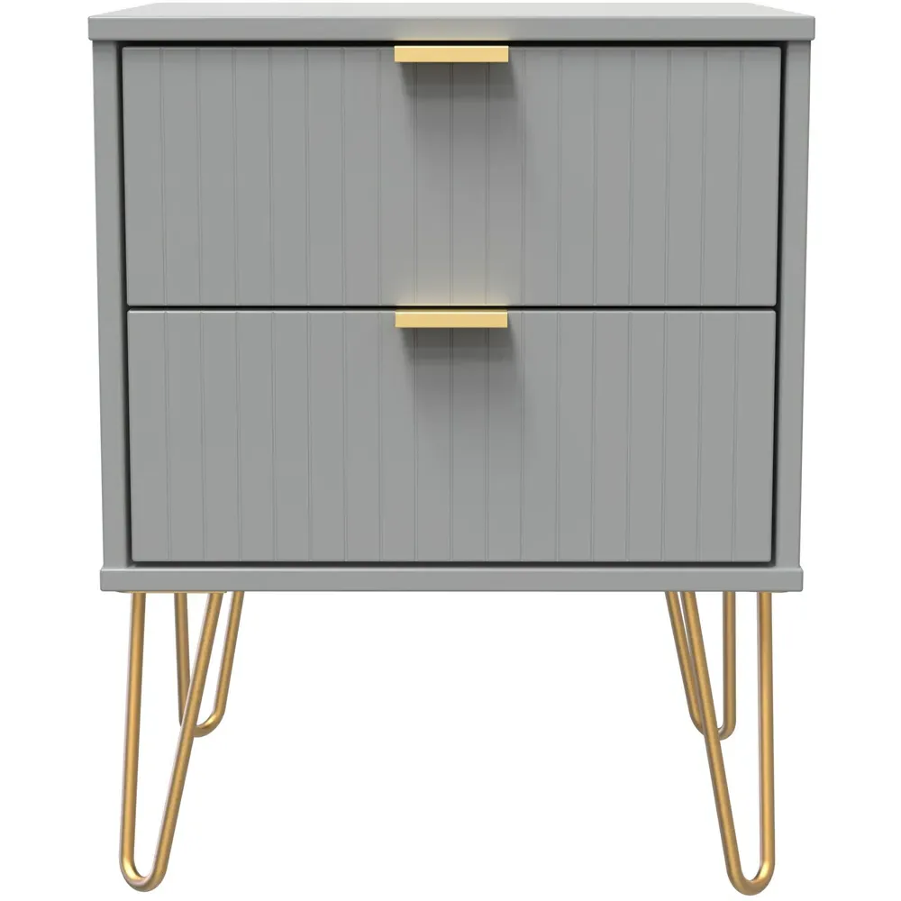 2 Drawer Bedside Table - Dusk Grey