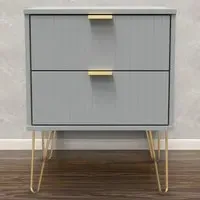 2 Drawer Bedside Table - Dusk Grey