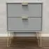 2 Drawer Bedside Table - Dusk Grey