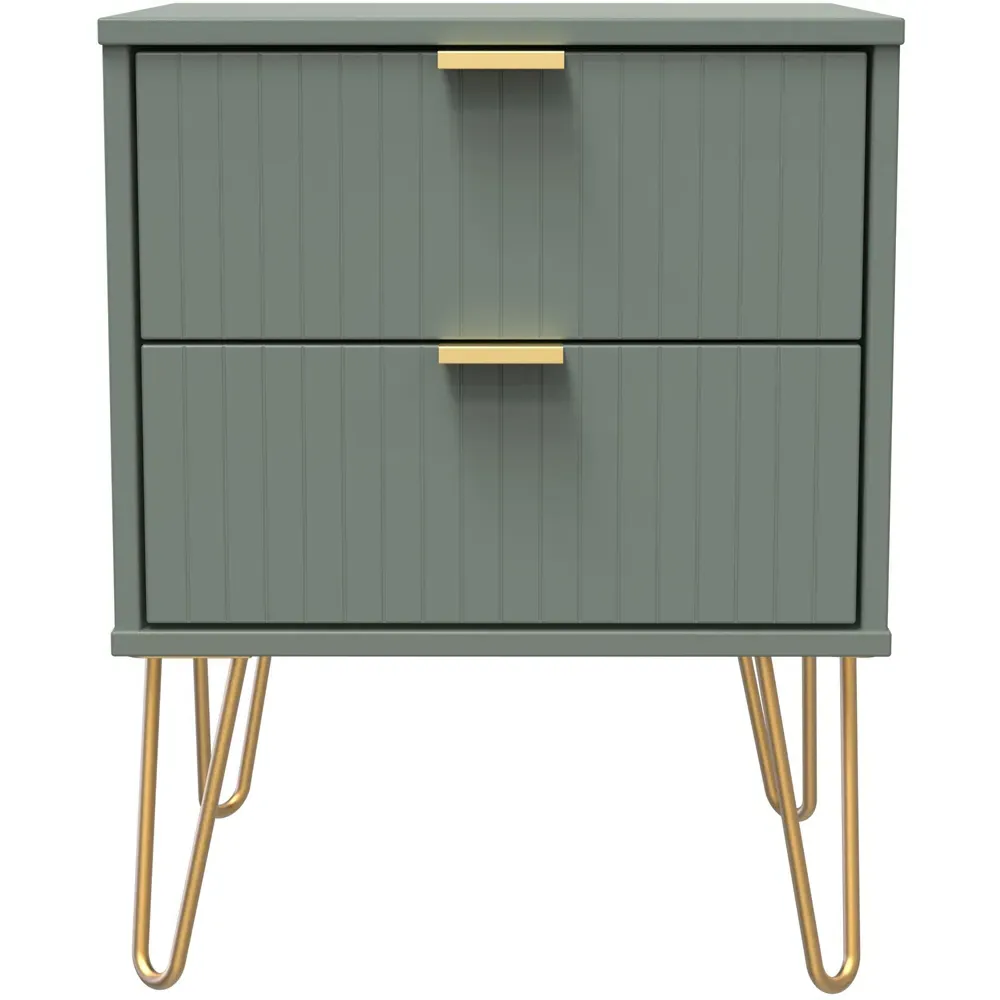 2 Drawer Bedside Table - Reed Green
