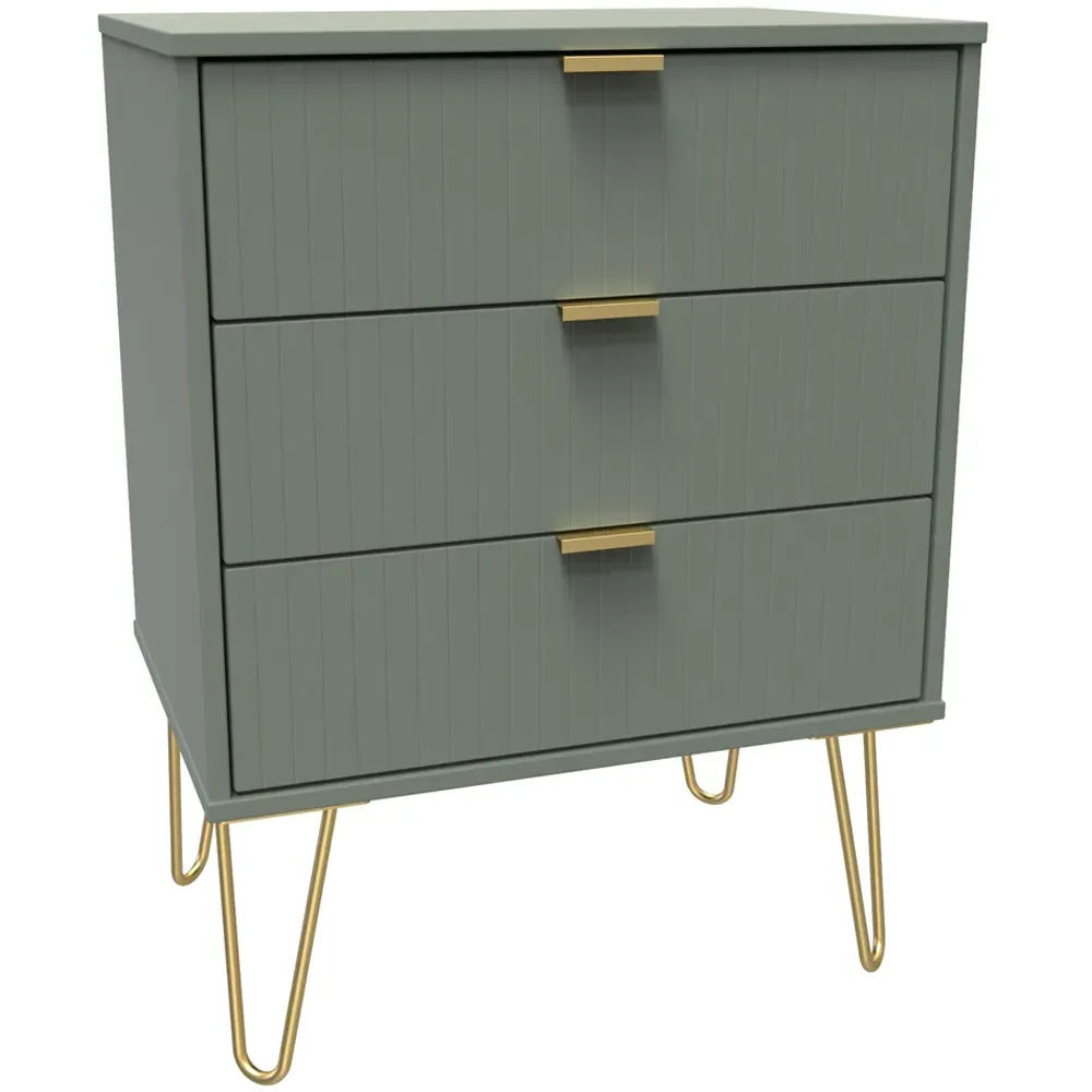3 Drawer Chest of Drawers - Green
