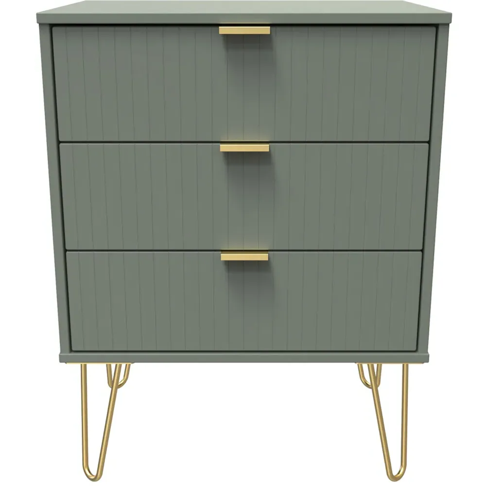 3 Drawer Chest of Drawers - Green