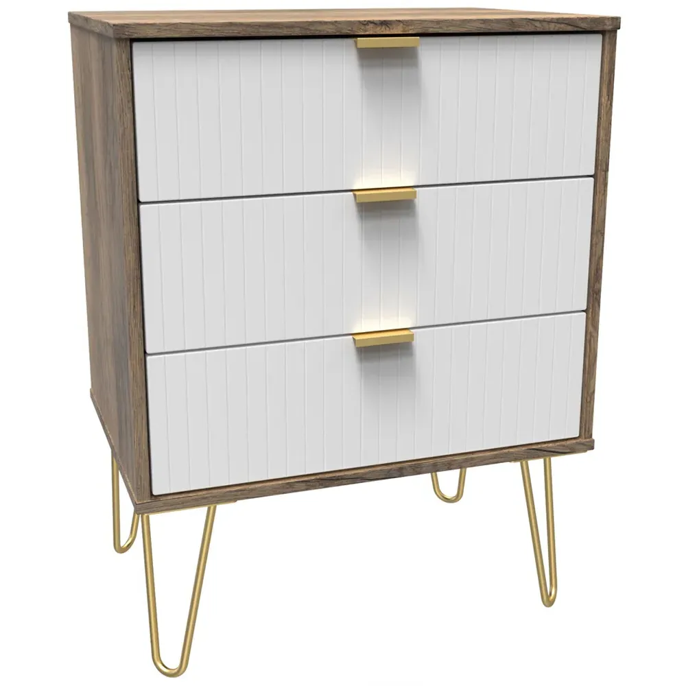 3 Drawer Chest of Drawers - White, Oak