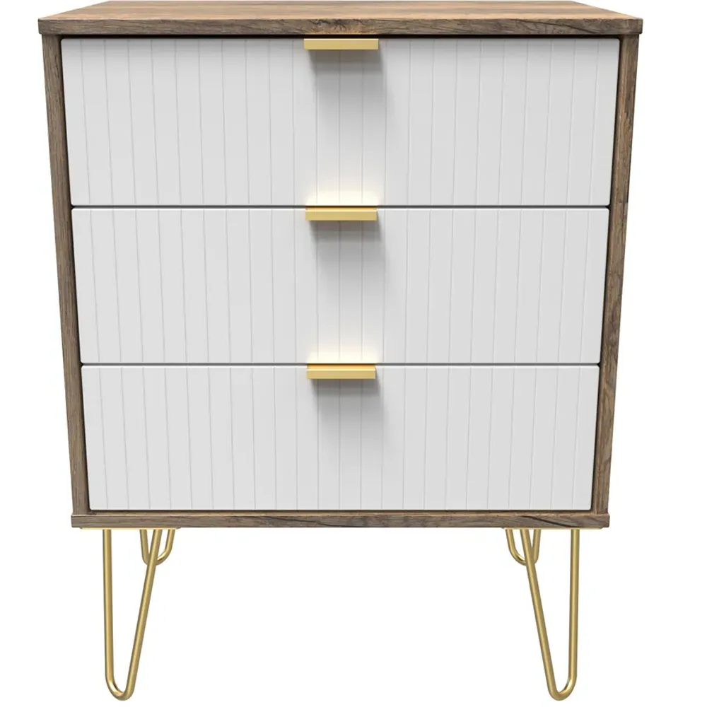 3 Drawer Chest of Drawers - White, Oak
