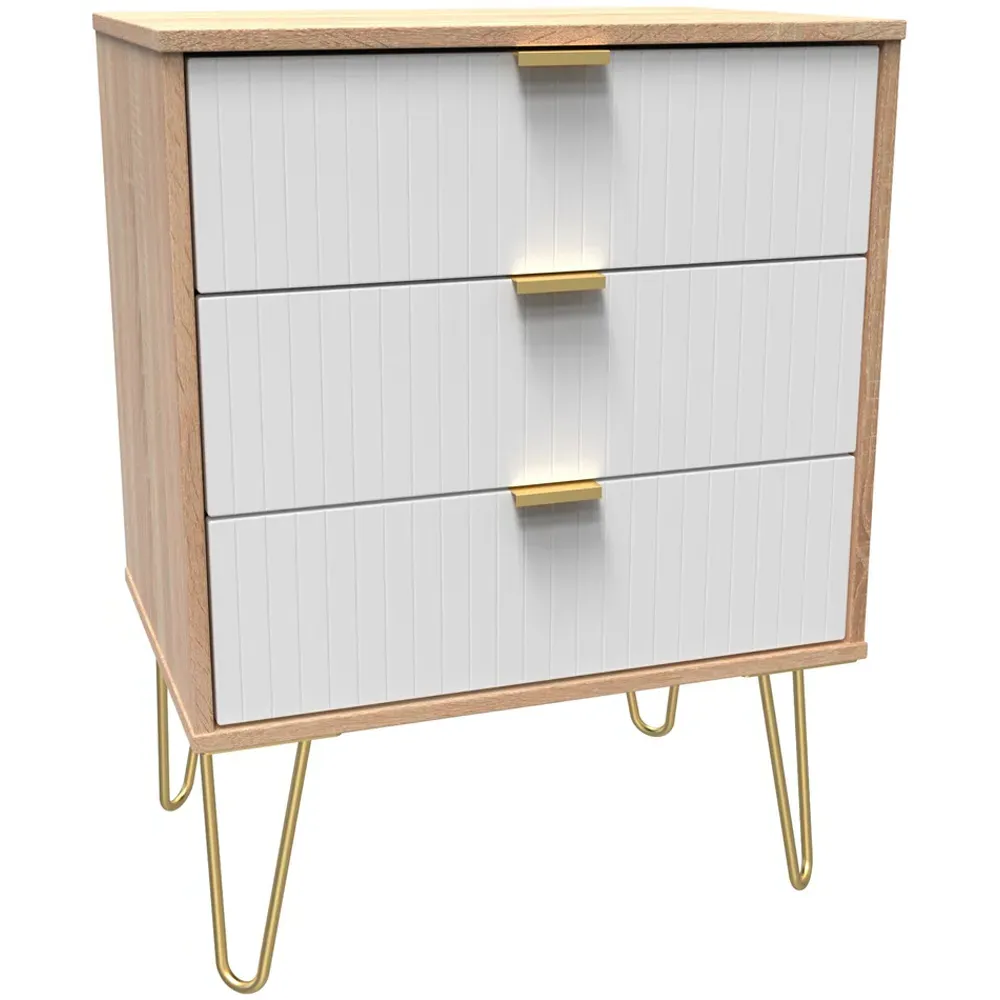 3 Drawer Chest of Drawers - White, Oak