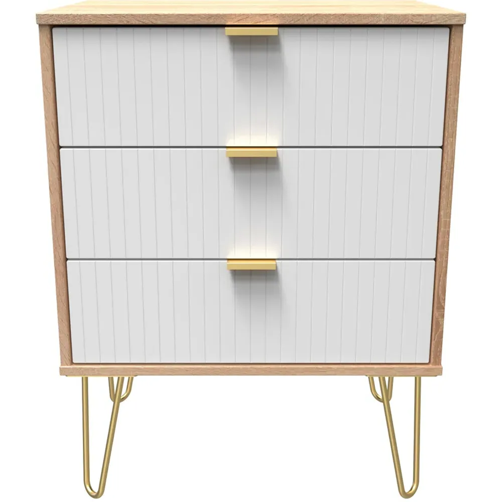 3 Drawer Chest of Drawers - White, Oak