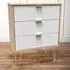 3 Drawer Chest of Drawers - White, Oak