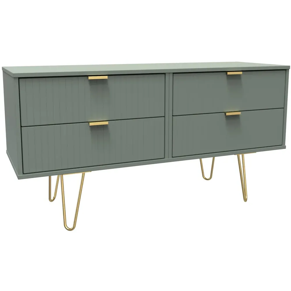 4 Drawer Chest of Drawers - Green