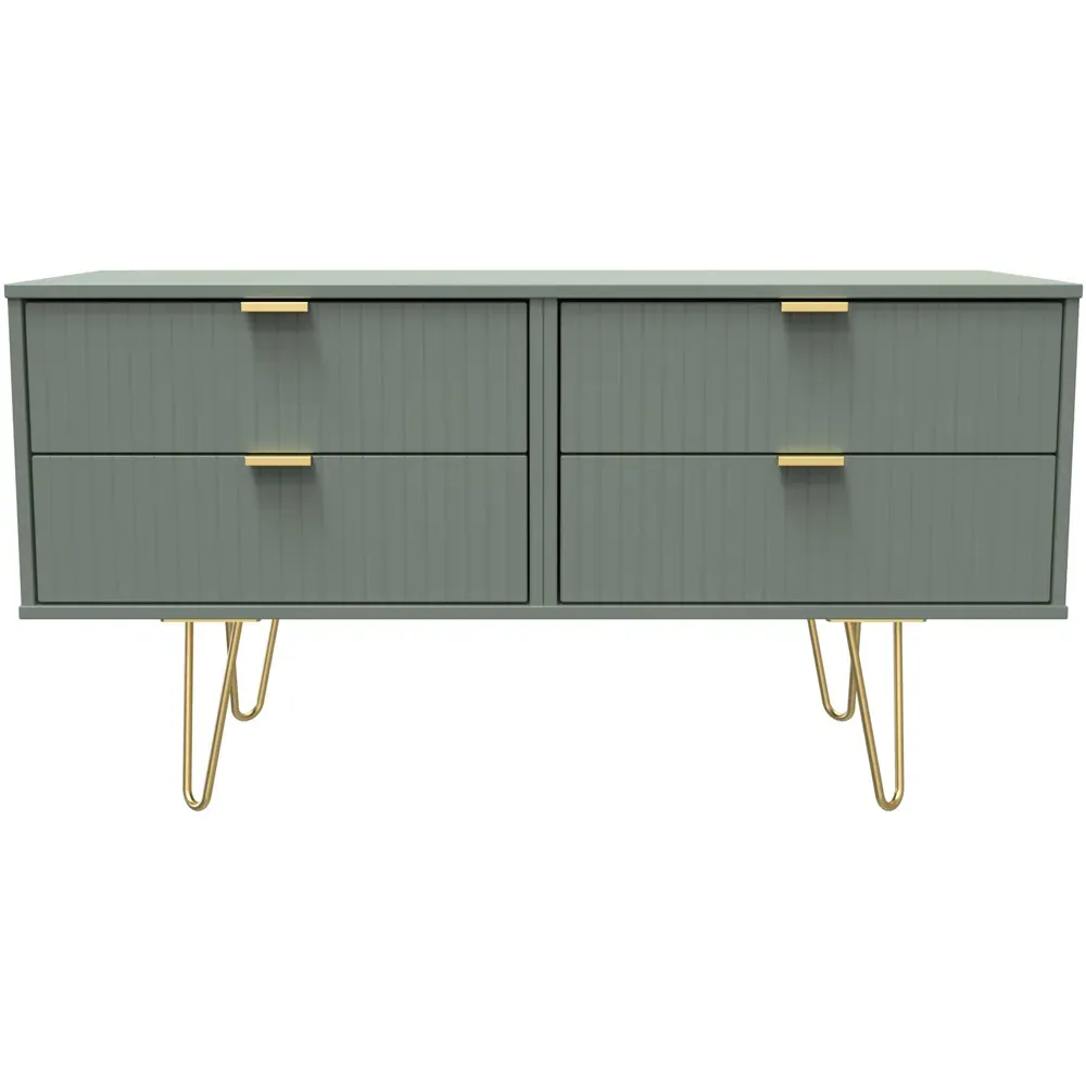 4 Drawer Chest of Drawers - Green