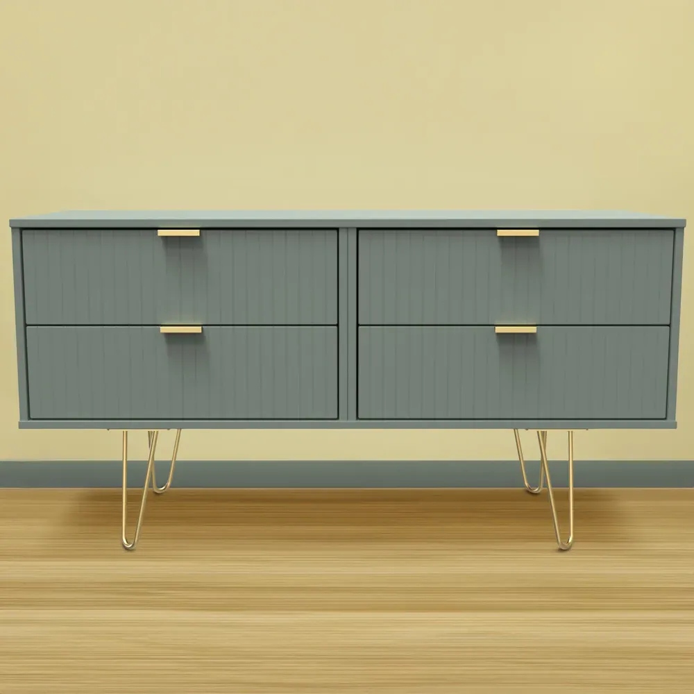 4 Drawer Chest of Drawers - Green