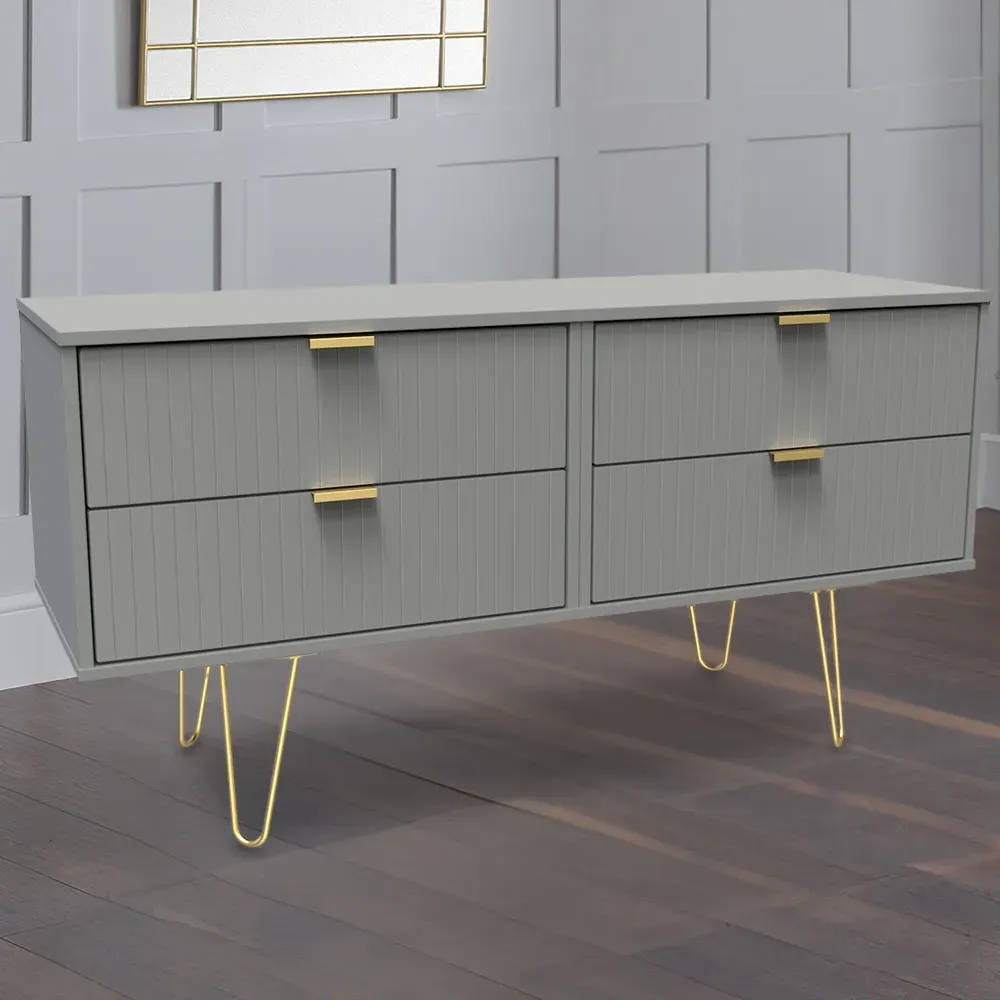 4 Drawer Chest of Drawers - Grey