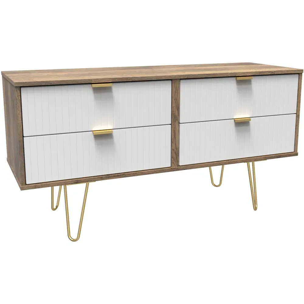4 Drawer Chest of Drawers - White, Oak