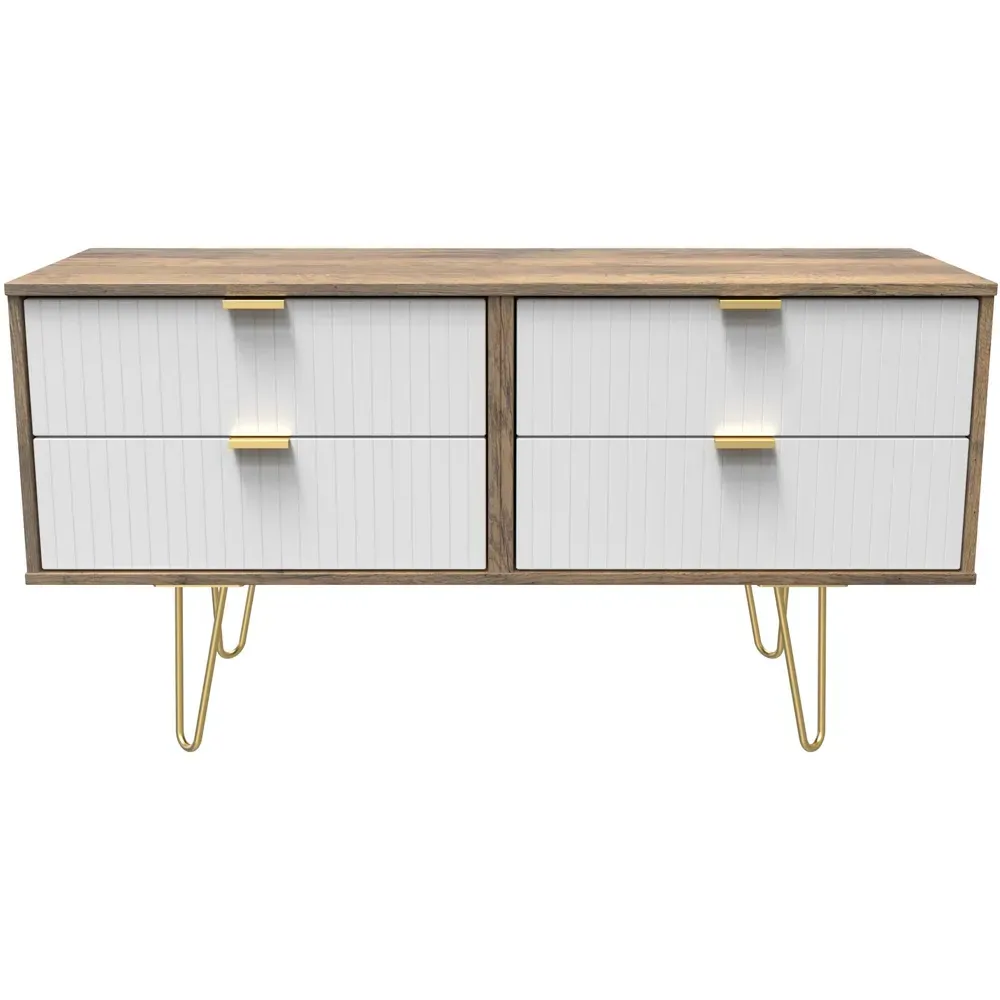 4 Drawer Chest of Drawers - White, Oak