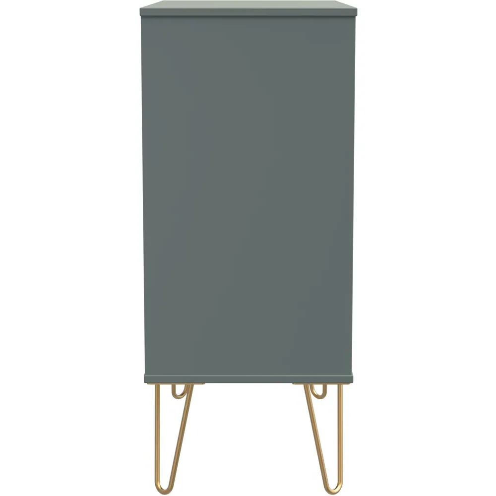 4 Drawer Wide Chest of Drawers - Reed Green