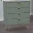 4 Drawer Wide Chest of Drawers - Reed Green