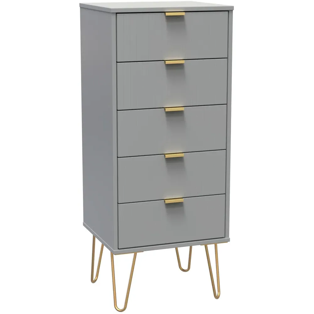 5 Drawer Chest of Drawers - Grey