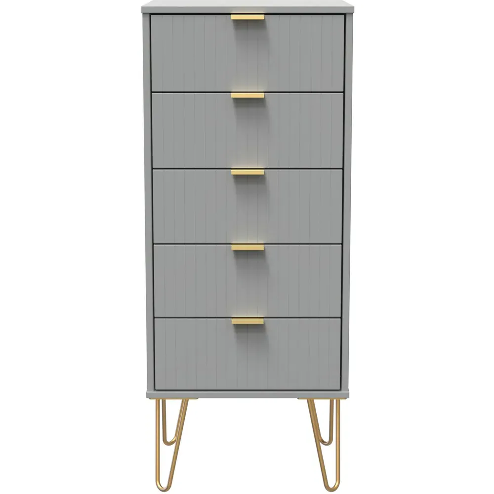 5 Drawer Chest of Drawers - Grey