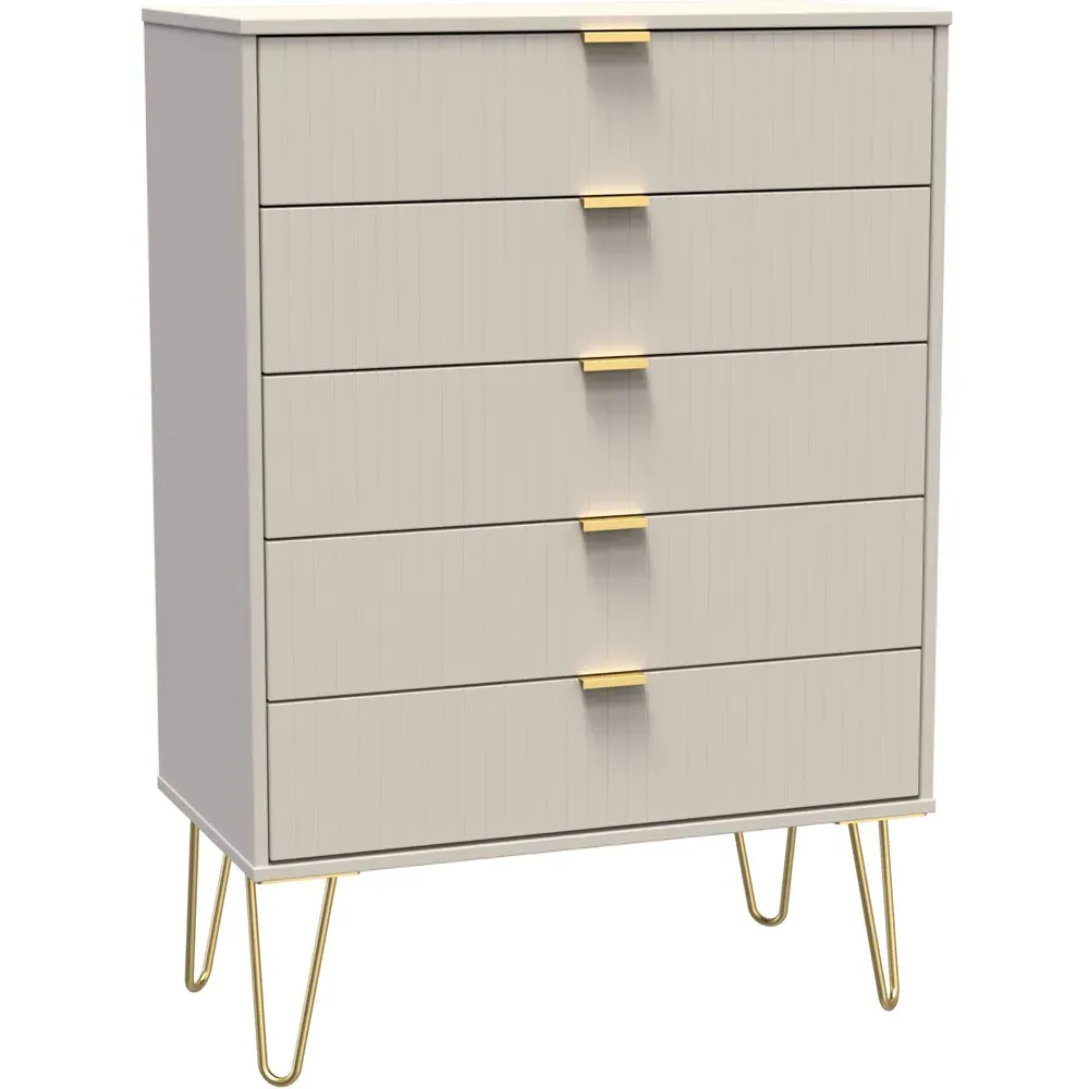 5 Drawer Wide Chest of Drawers - Kashmir Matt