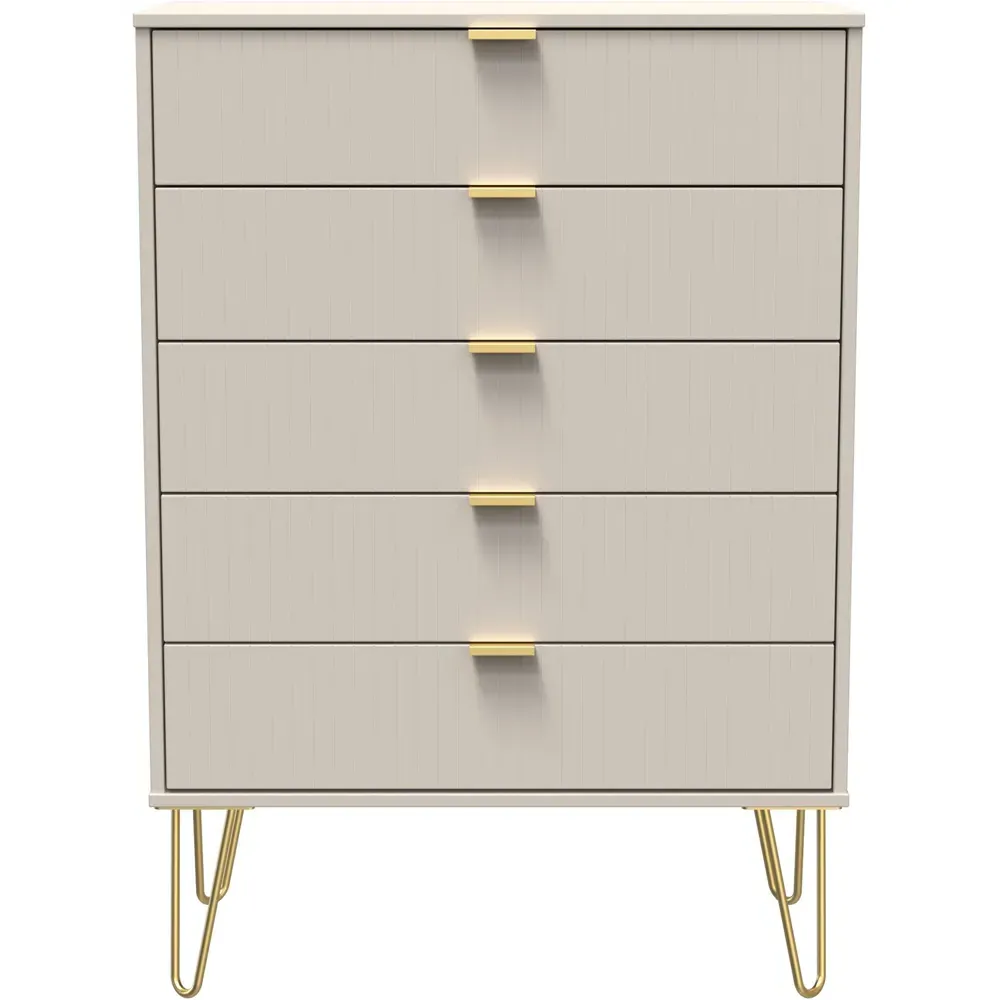 5 Drawer Wide Chest of Drawers - Kashmir Matt