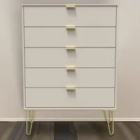 5 Drawer Wide Chest of Drawers - Kashmir Matt