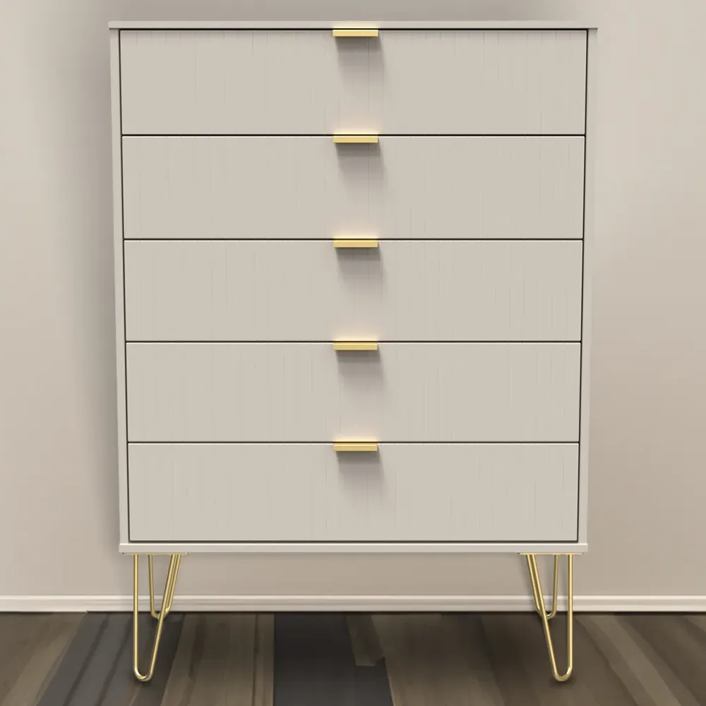 5 Drawer Wide Chest of Drawers - Kashmir Matt