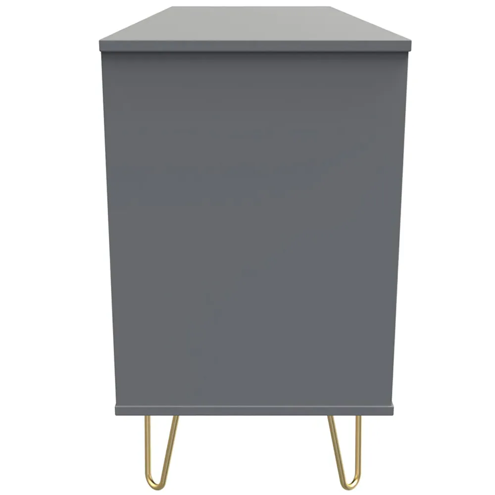 6 Drawer Wide Chest of Drawers - Dusk Grey