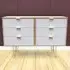 6 Drawer Wide Chest of Drawers - White, Bardolino Oak