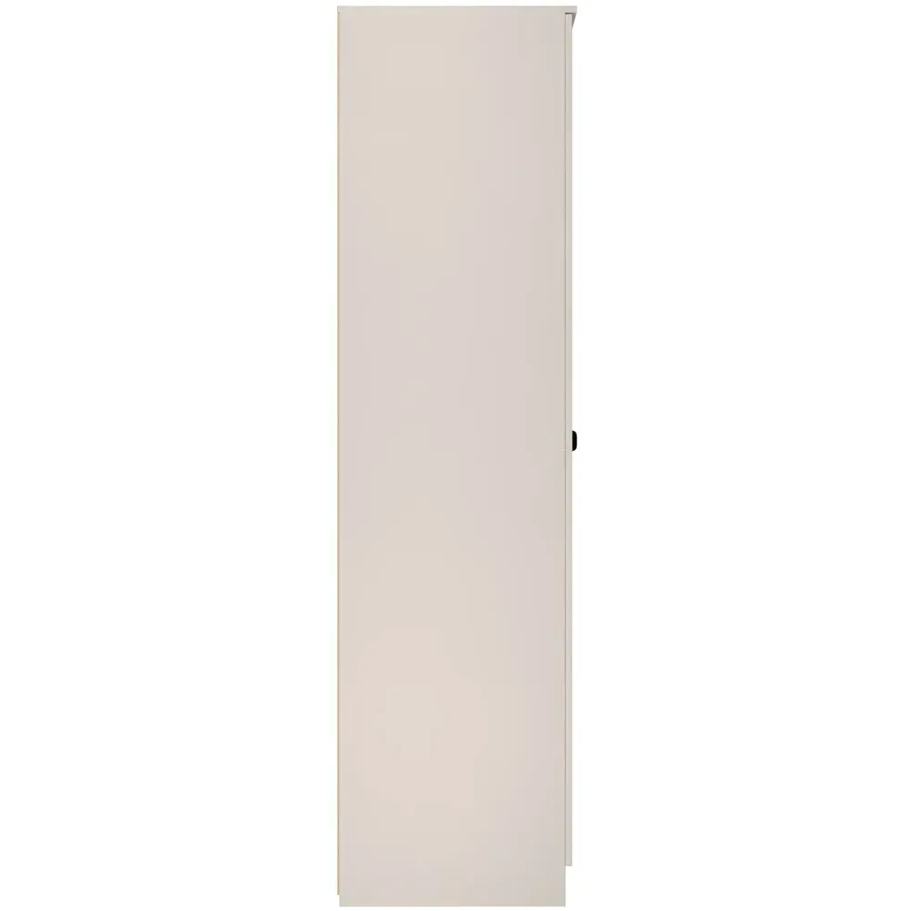 Bora 2 Door 6 Shelf Triple Wardrobe - Cream