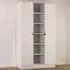 Bora 2 Door 6 Shelf Triple Wardrobe - Cream