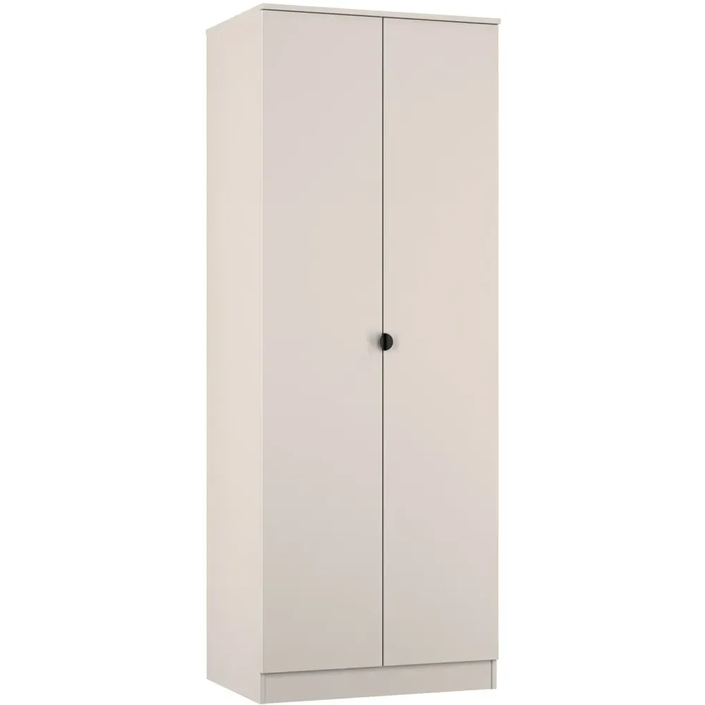 Bora 2 Door Tall Double Wardrobe - Cream